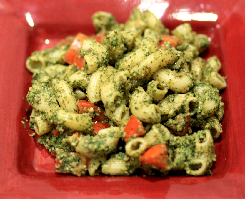 Mint and Almond pesto pasta salad Mint-Almond Pesto Pasta Salad