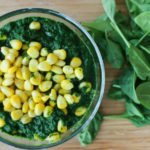 spinach and corn curry recipe, palak makai ki sabzi