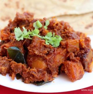 pumpkin fry, Indian style pumpkin side dish, kaddu ki sabzi