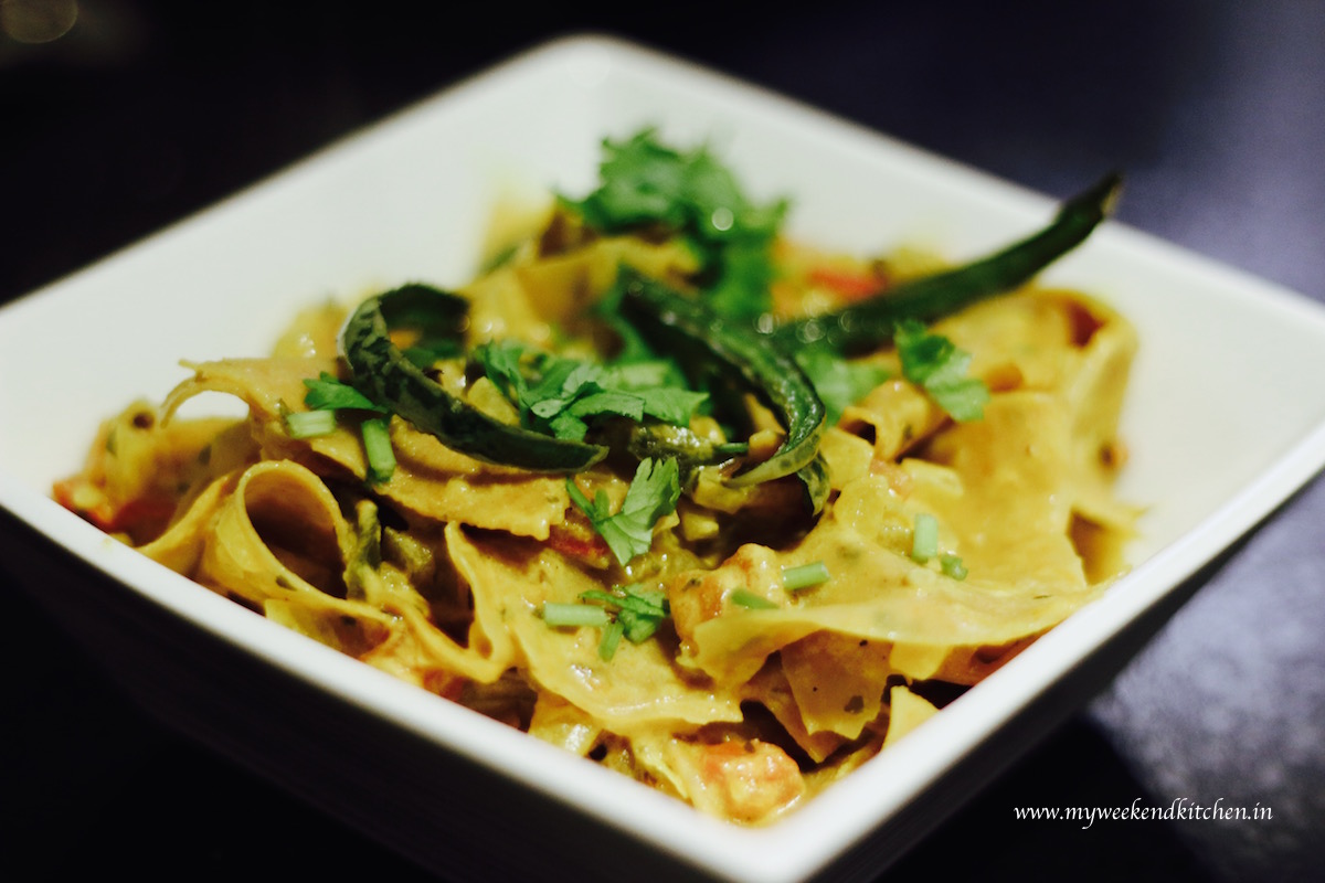 Rajasthani papad ki sabzi Rajasthani papad ki sabzi, poppadom fry in yoghurt curry