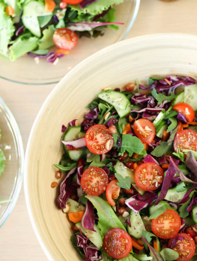 Colourful salad bowl