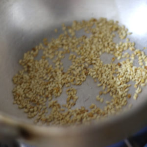 freshly toasted seeds for cucumber salad