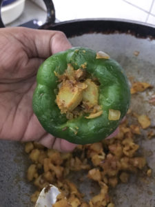Indian stuffed capsicum recipe, vegan stuffed peppers