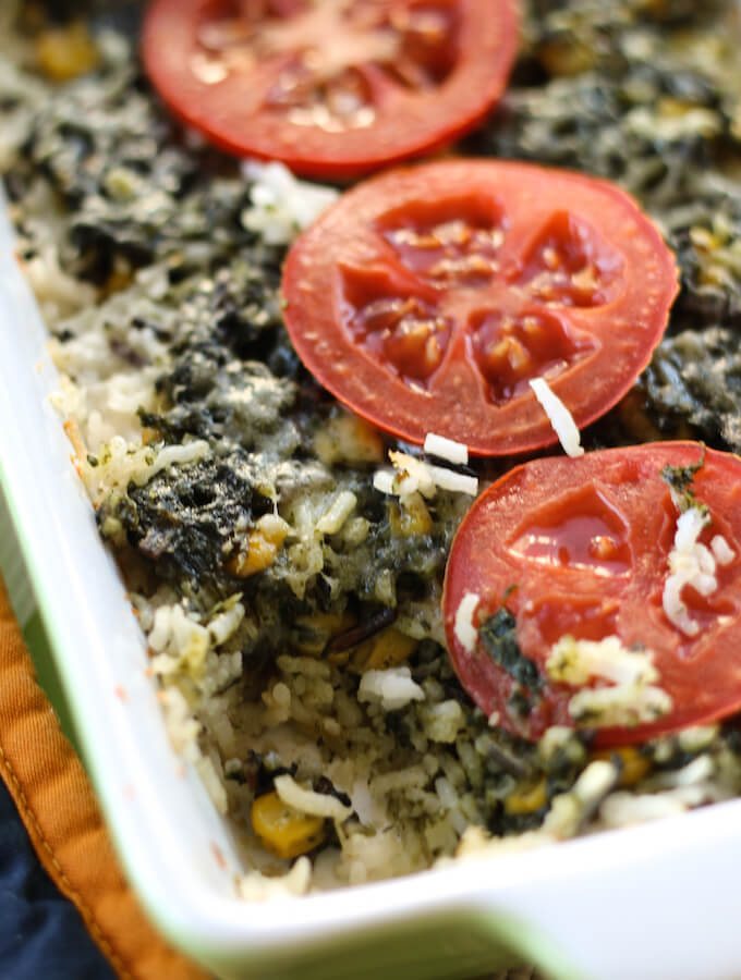 Spinach Corn Rice Casserole My Weekend Kitchen