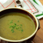 Zucchini soup with burnt garlic, easy courgette soup