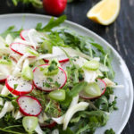 radish arugula and fennel salad with lemon dressing