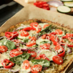 healthy cauliflower pizza crust recipe, gluten free cauliflower pizza base