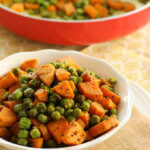 sweet potato recipe, sweet potato and green peas vegetable fry