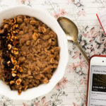 hazelnut chocolate oatmeal porridge