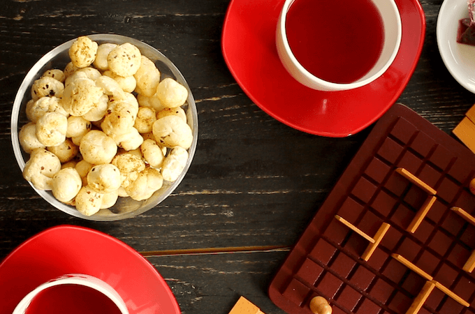 easy tea-time snacks, healthy lunch box snacks, phool makhana recipe