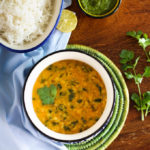 methi dal fry, lentil curry with fresh fenugreek leaves