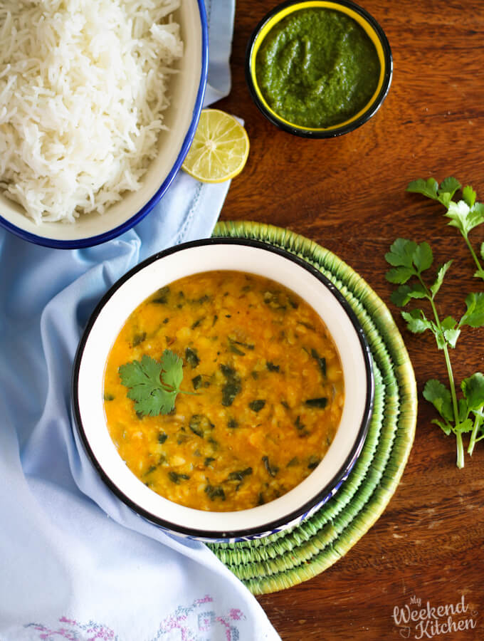 Methi-Dal tadka | Yellow lentil curry with fresh fenugreek | My Weekend ...