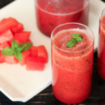 simple watermelon juice with mint and lime
