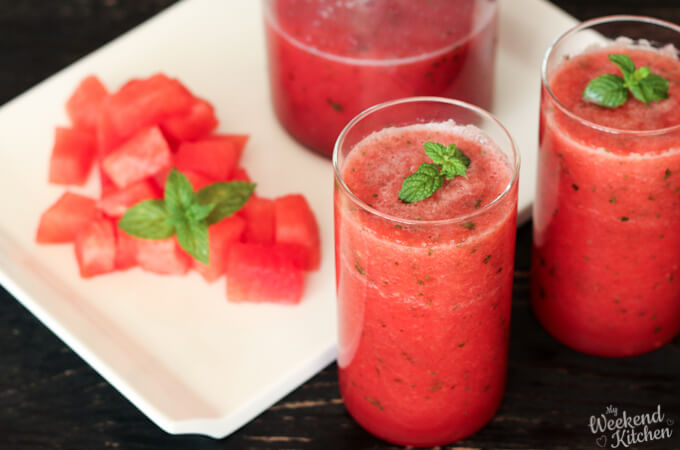 Watermelon juice with mint and lime | My Weekend Kitchen