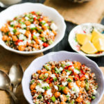 vegan quinoa salad bowl, roasted chickpea quinoa bowl recipe