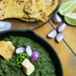 sarson ka saag, vegan indian mustard greens preparation