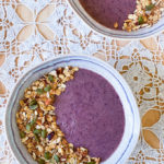 blueberry banana smoothie bowl vegan and gluten-free