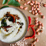 peanut and coconut chutney, curry leaves chutney