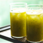 mango drink with lime and mint, mango and lime cooler