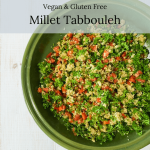 millet tabbouleh salad made with fresh ingredients from the farm and kodu millet