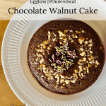 eggless chocolate walnut cake with wholewheat flour