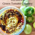 South Indian-style green tomato chutney with coconut