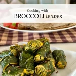 cooking with broccoli leaves - patra recipe
